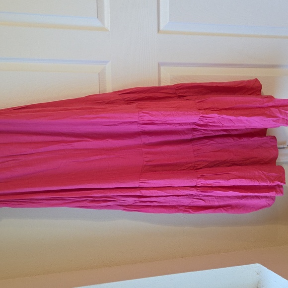 Maeve By Anthropologie Marlene Tiered Pink Maxi Dress Size L Sleeveless - Picture 10 of 10